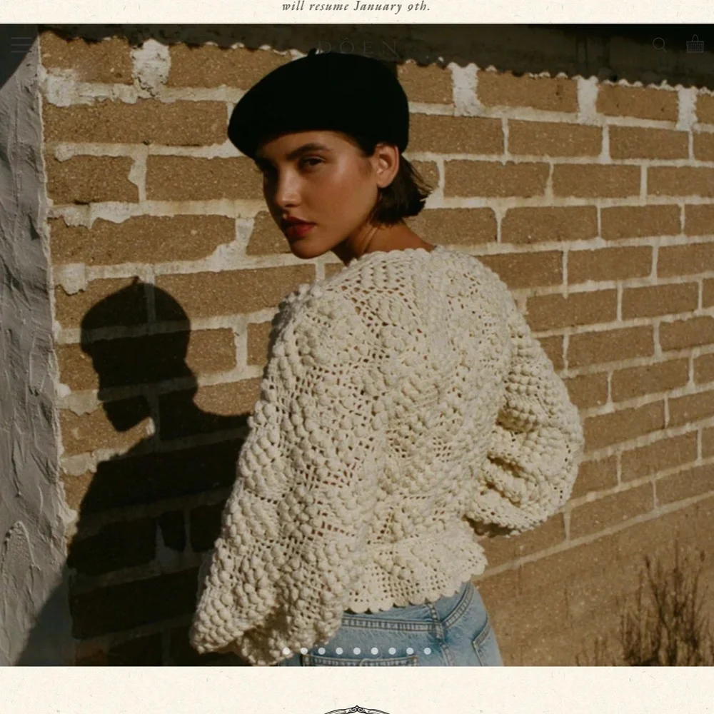 SOLD ❤️ NWOT Doen Heirloom Maddalena pullover sweater - XS-S - Picture 6 of 13